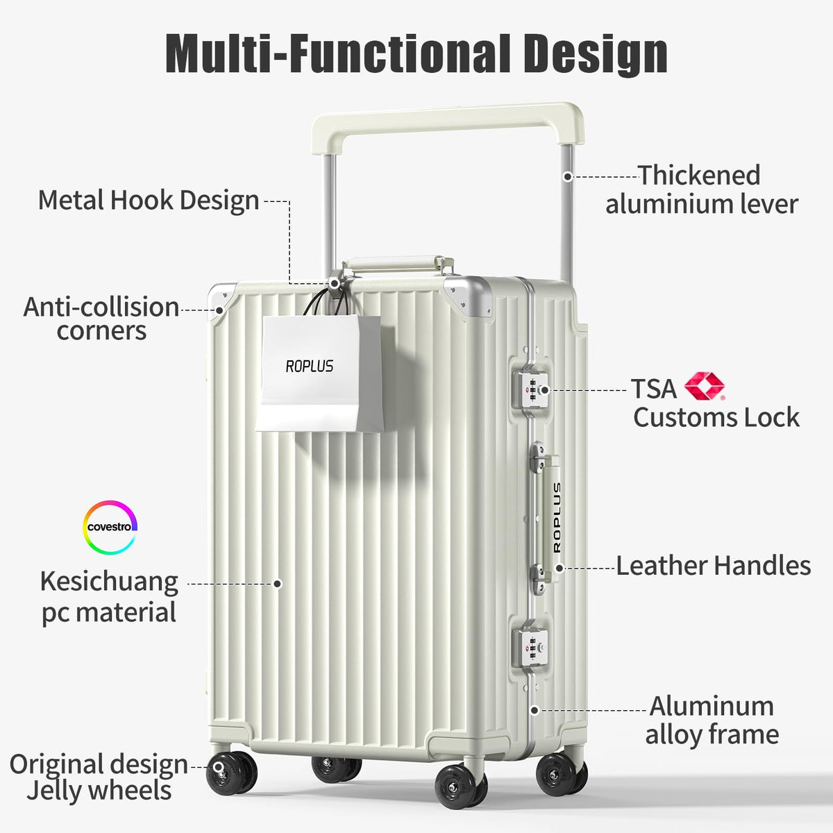 Aluminium Frame Carry on Luggage with TSA Lock S7887
