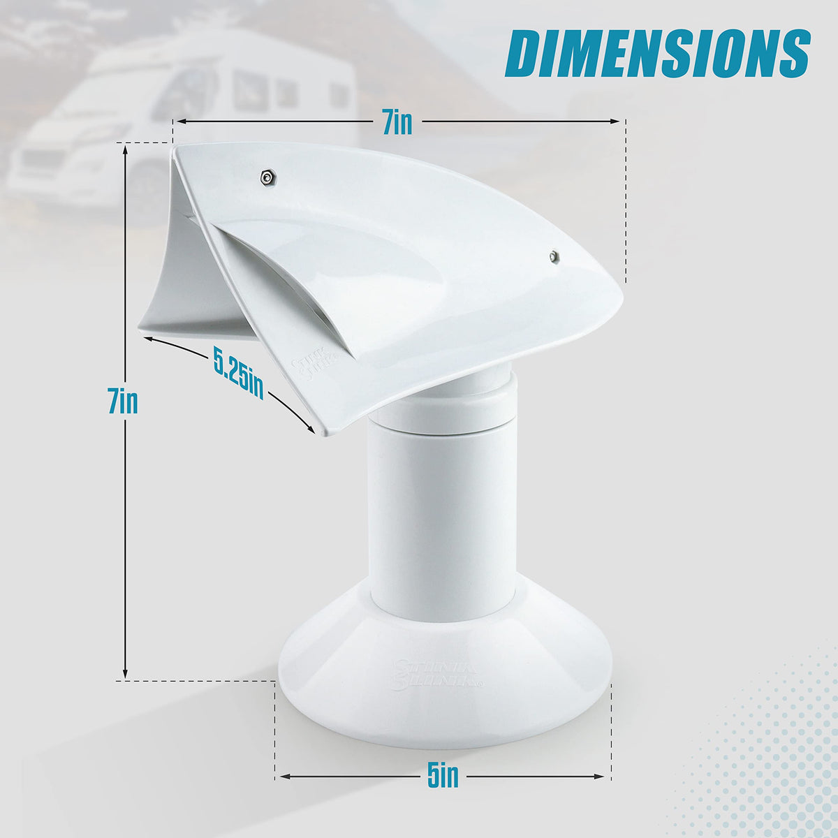 White 1 Pack RV Rotating Sewer Vent O599705