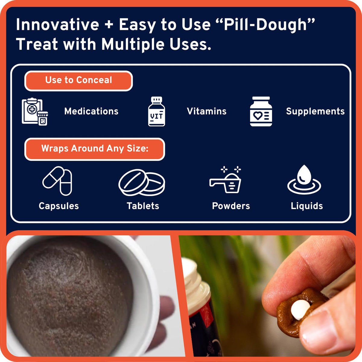 Probiotic Pill-Dough Treat Paste Wrap 3 Pack Bacon H132635