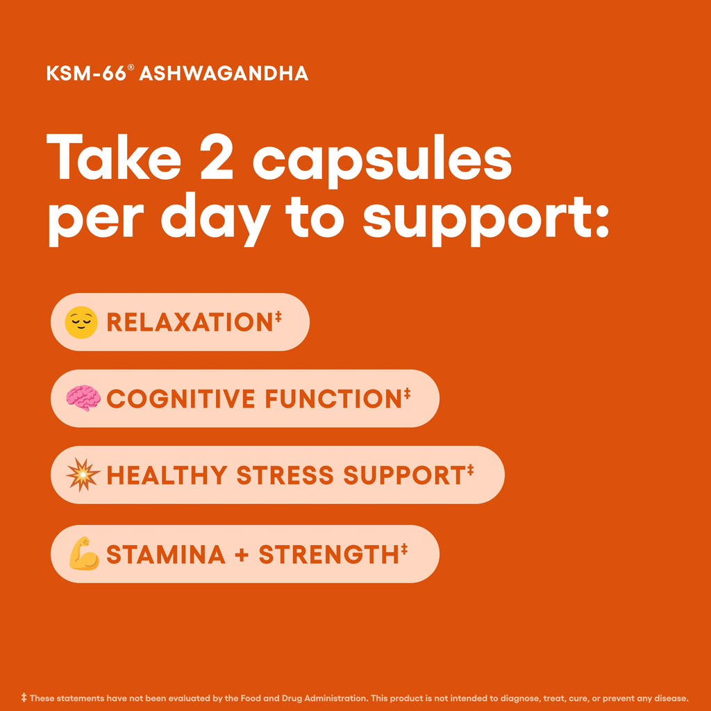 Organic KSM-66 Ashwagandha Root Extract 1,000mg 60ct C621