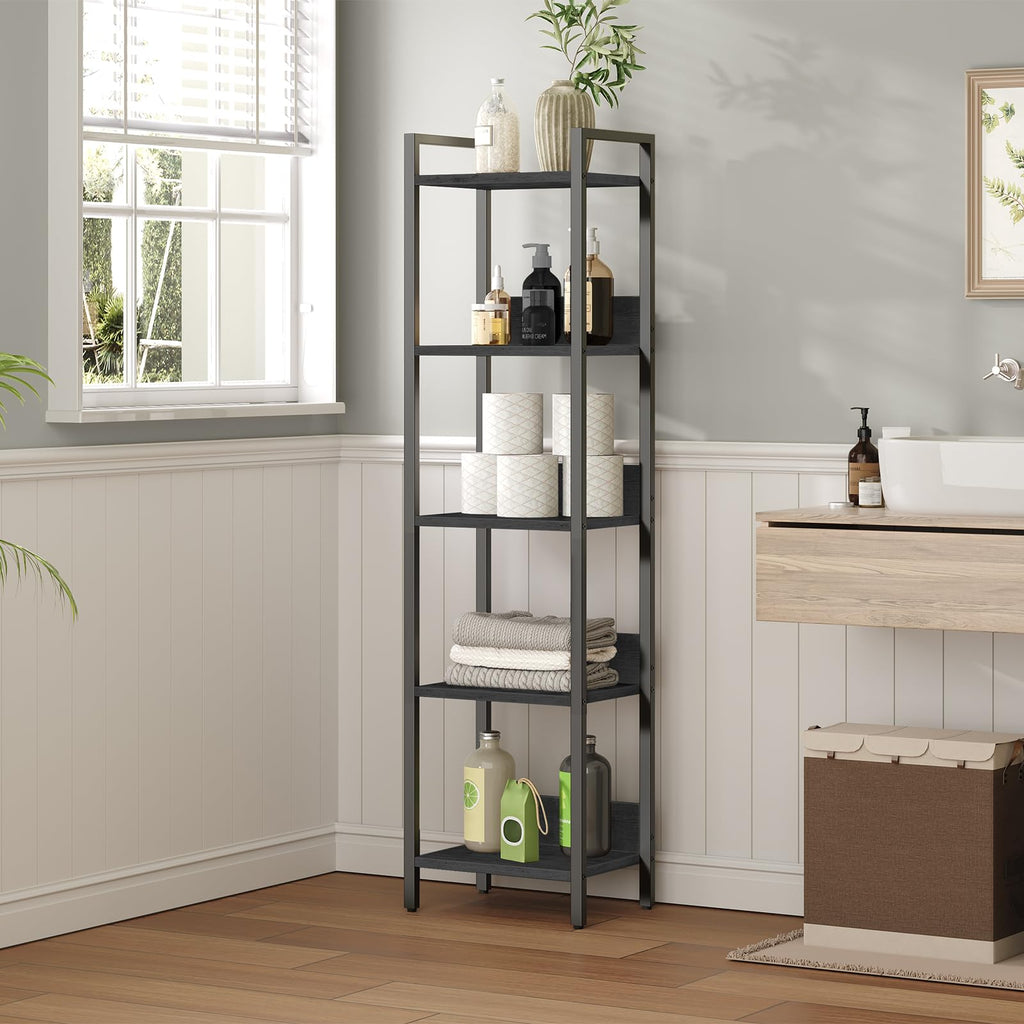 5-Tier Black Bookshelf H261636