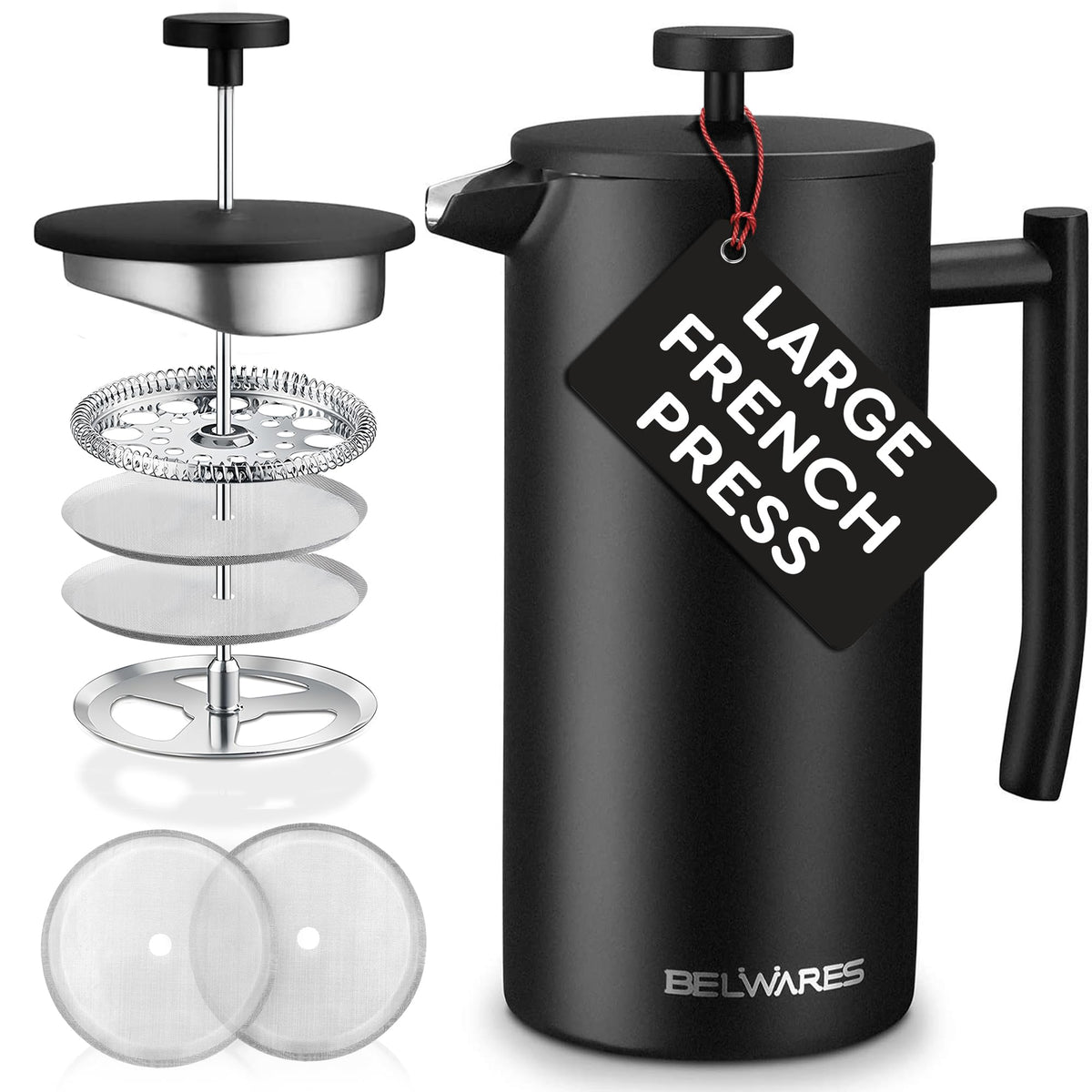 Insulated French Press Coffee Maker 50oz T27944
