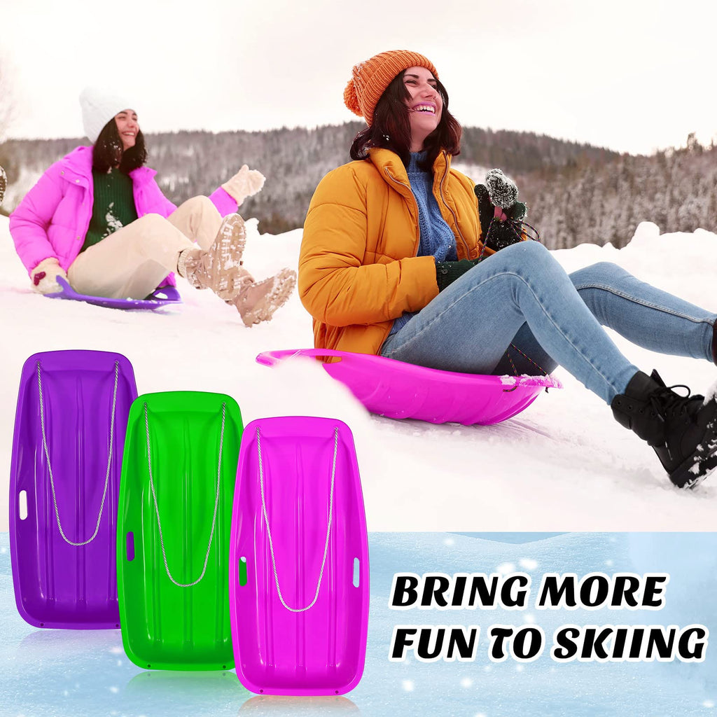 12 Pcs 35 Inch Plastic Snow Sleds D4125