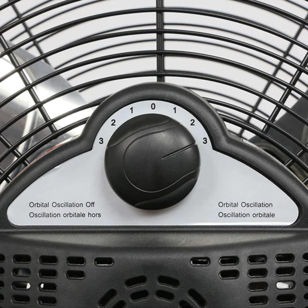 High Velocity Metal Orbital Floor Fan, 3 Speeds, Black, 20in R3137