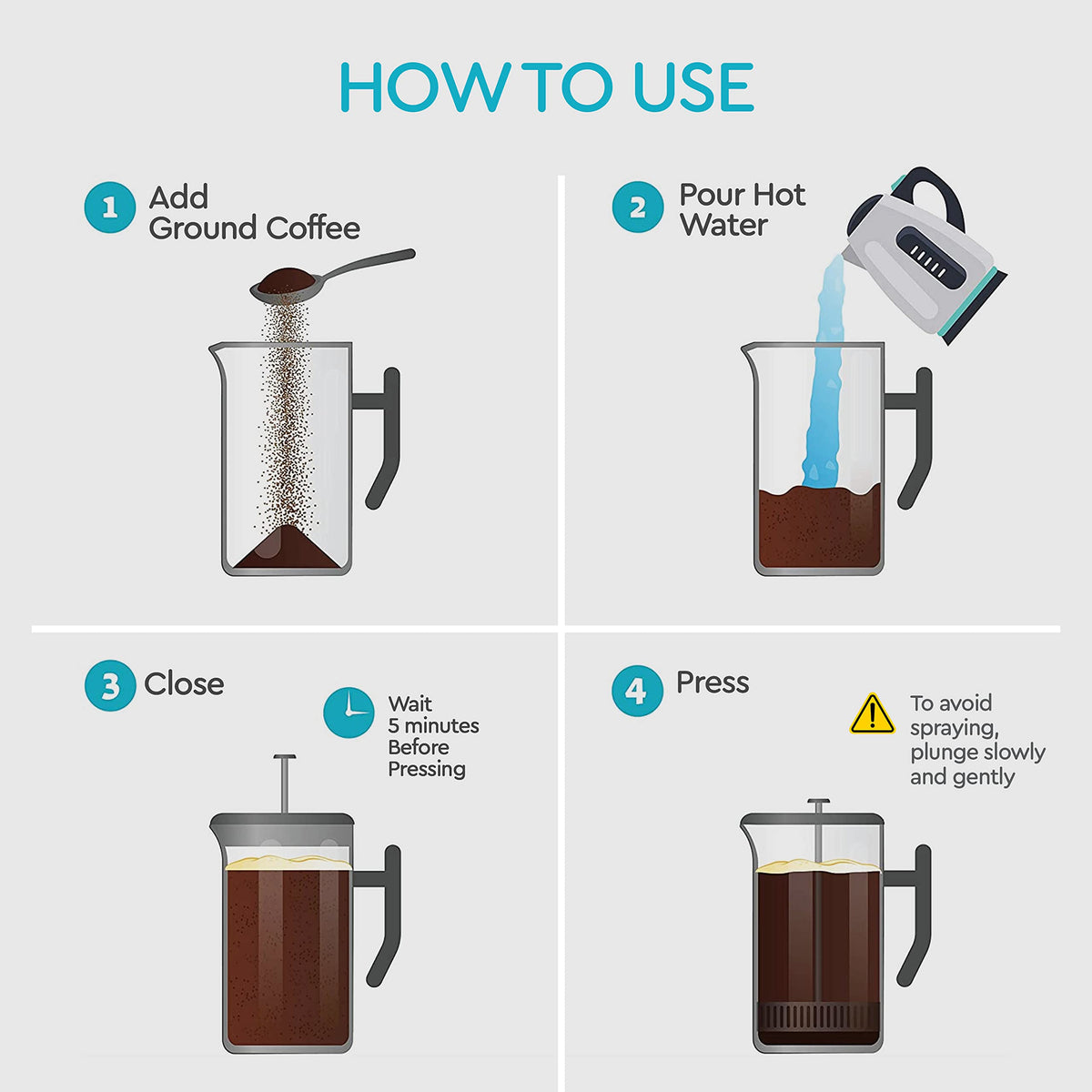 Insulated French Press Coffee Maker 50oz T27944