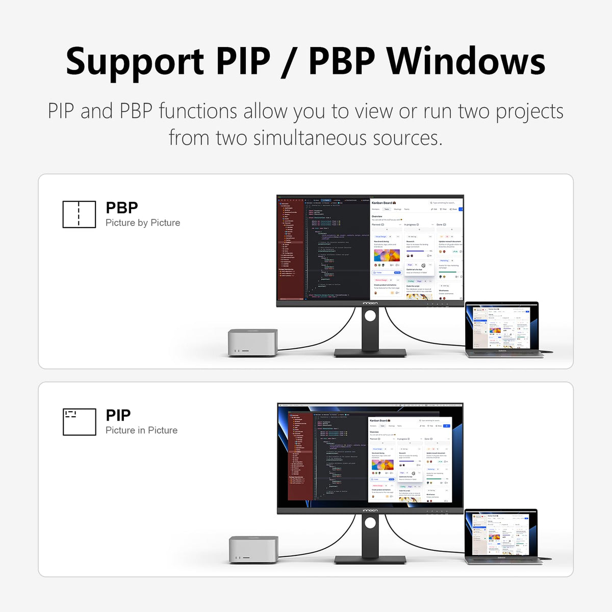 27" 4K USB-C IPS Monitor with Built-in Speakers, Black P191