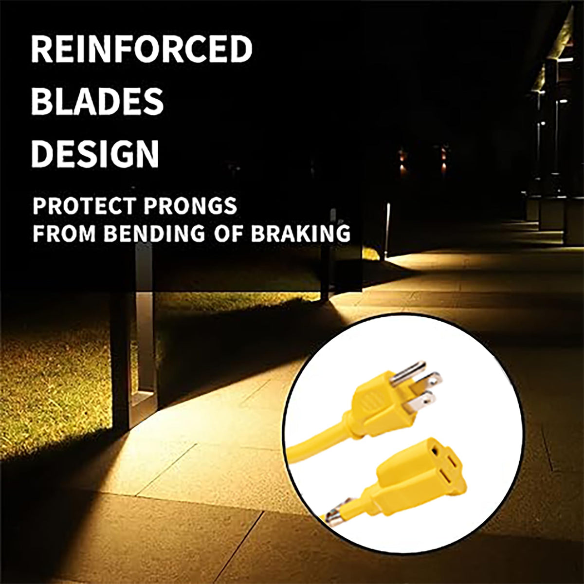 12 Gauge 12FT Yellow 3 Prong Extension Cord T3720