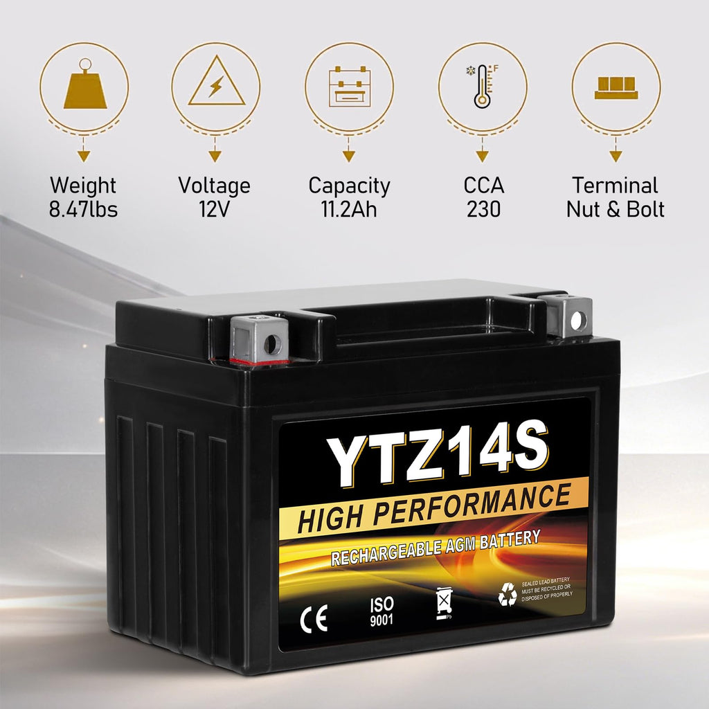 12V 11.2Ah AGM Sealed Motorcycle Battery X817