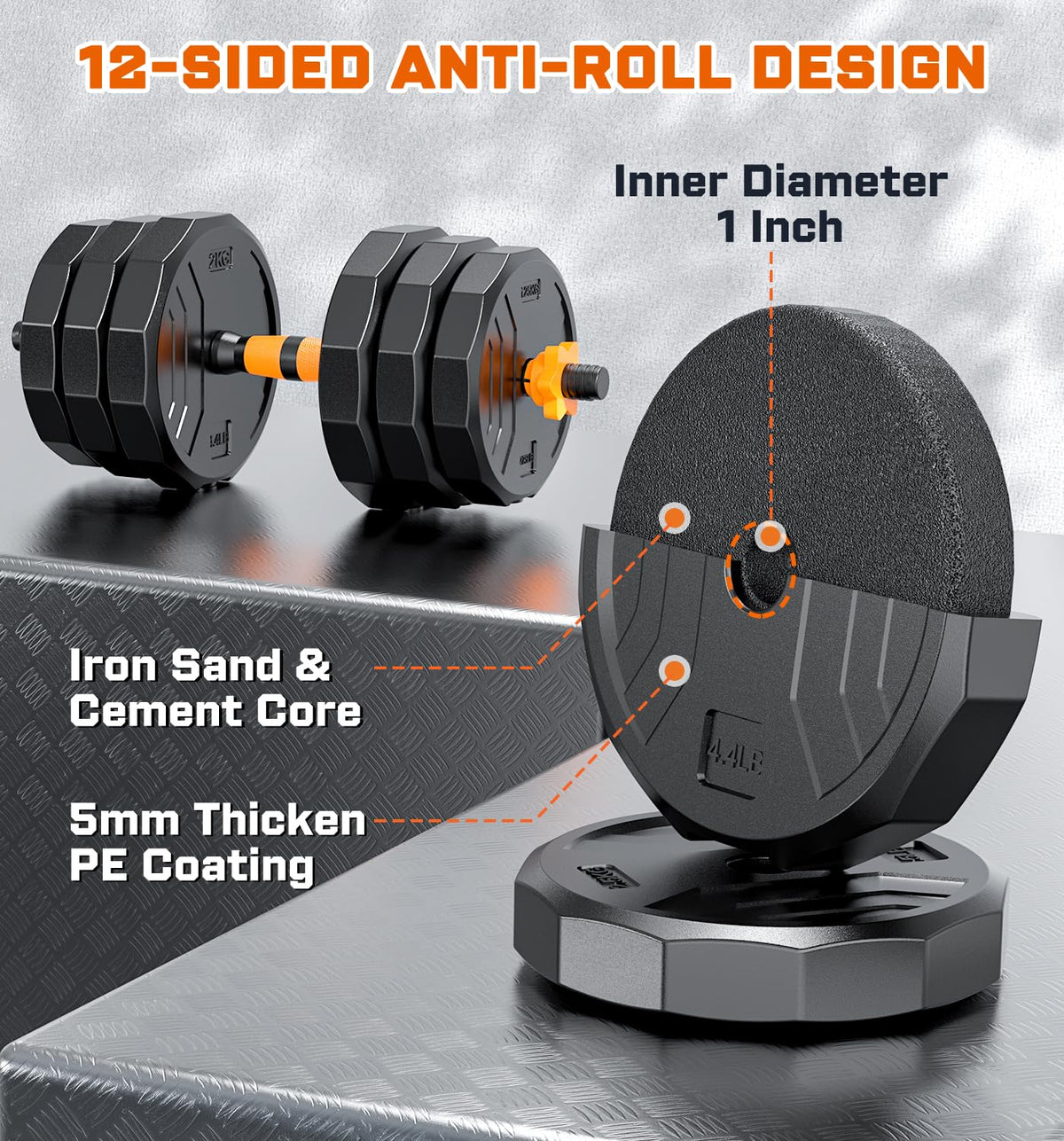 Adjustable Dumbbell Set with Connector P404