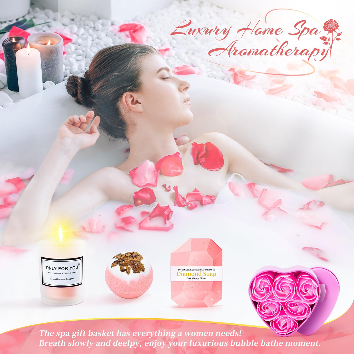 Pink 15 Pc Self Care Spa Gift Set G80327