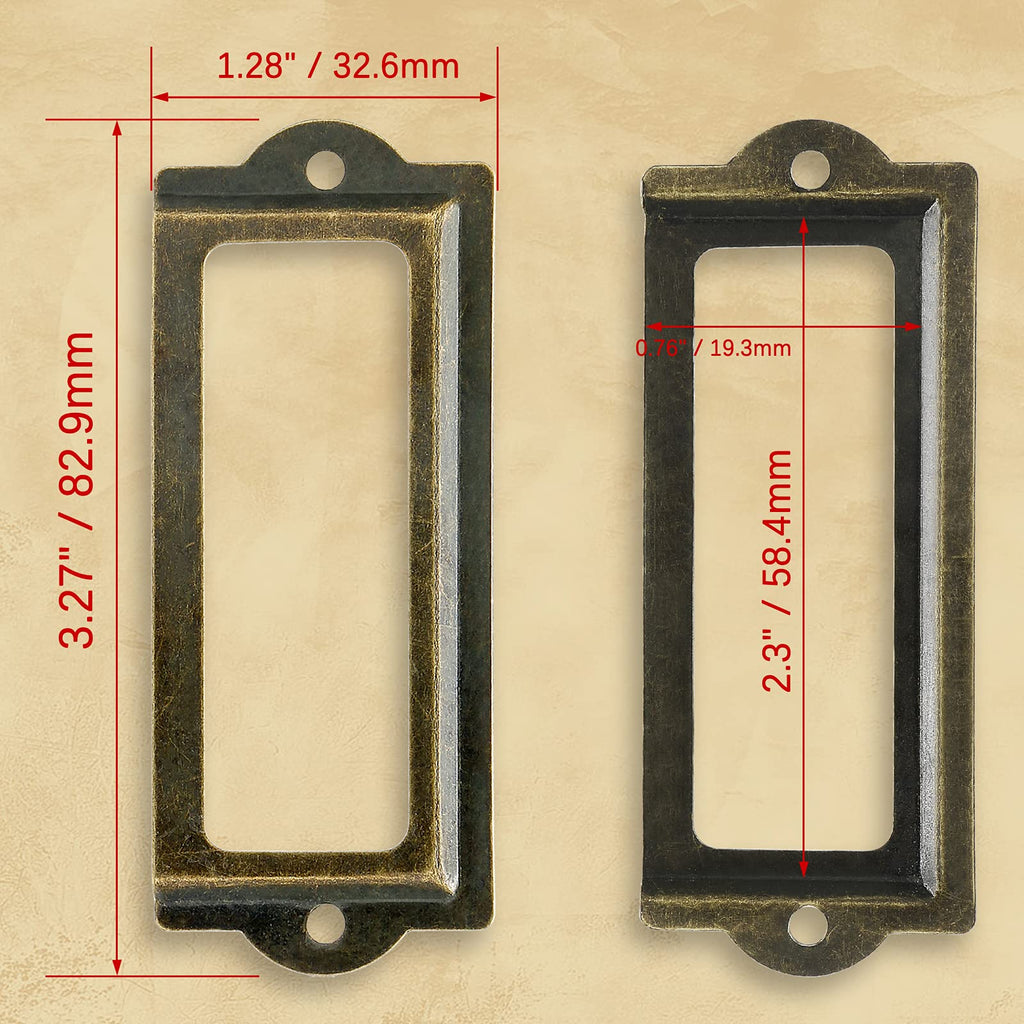 Bronze 3.3 Inch Label Holder 30 Pcs D44490
