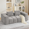 Light Grey Oversized Tufted Memory Foam Loveseat B772