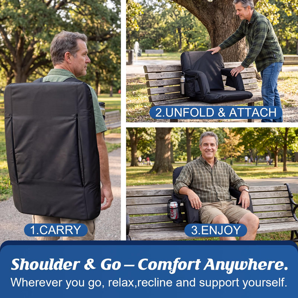 25” Extra Wide Stadium Seats with Back Support 2 Pack M4337