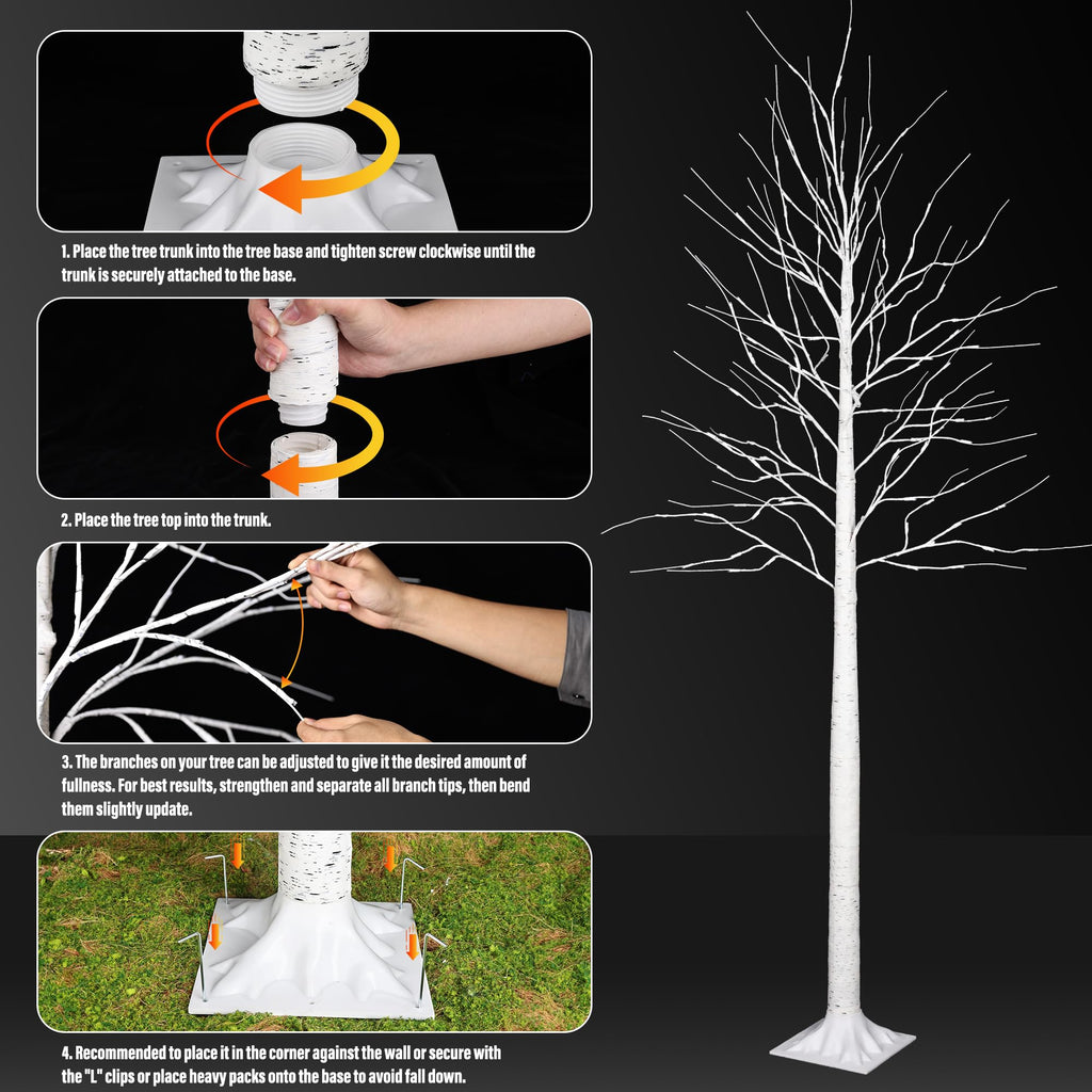 8FT 132LED Prelit Artificial Christmas Tree B931635