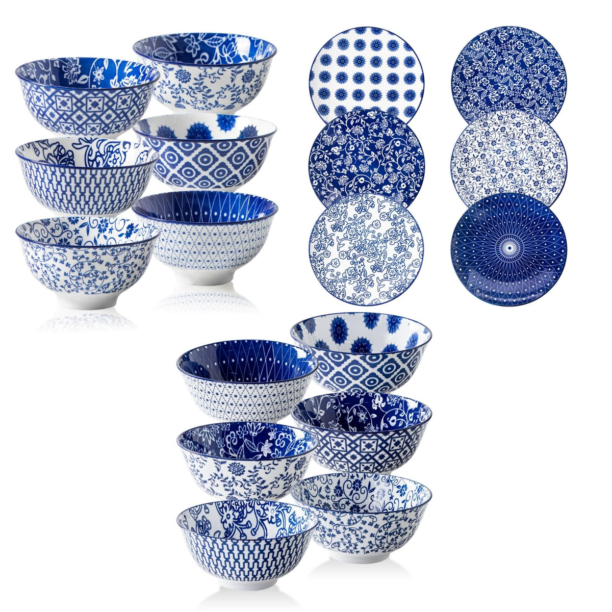 18 Pieces Ceramic Dinnerware Set Service for 6 I63936