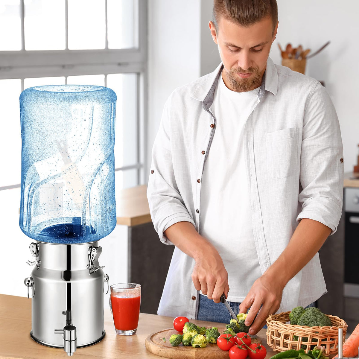 1.3 Gallon Stainless Steel Water Dispenser with Spigot H6667