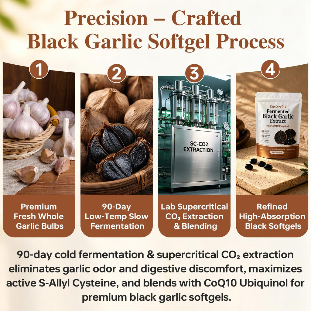 Black Garlic Extract with CoQ10, 300 Softgels Y471307