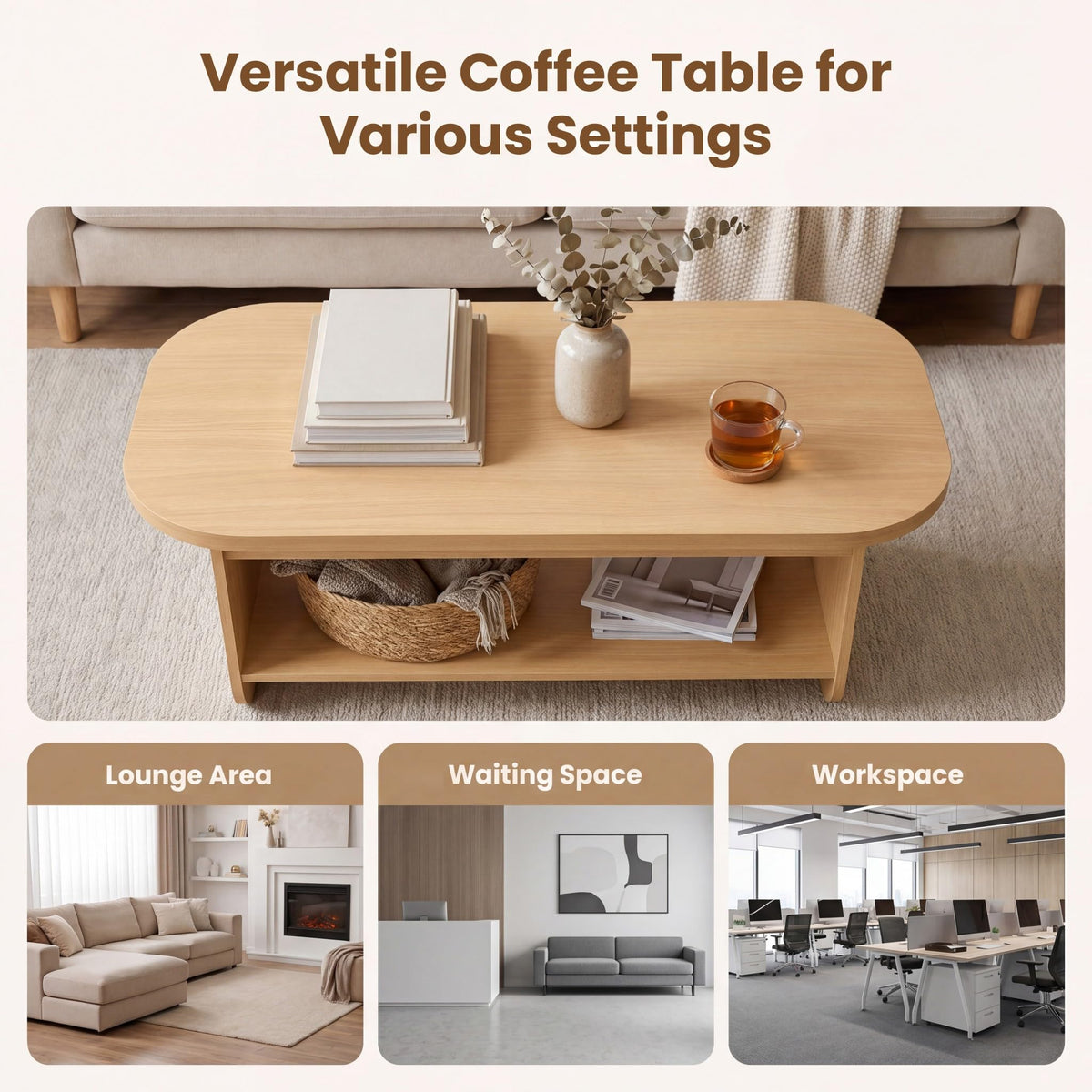 47” Oval Coffee Table H195575