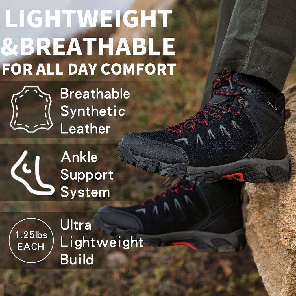 Men's Waterproof Non-Slip Lightweight Mid Top Hiking Boots W230