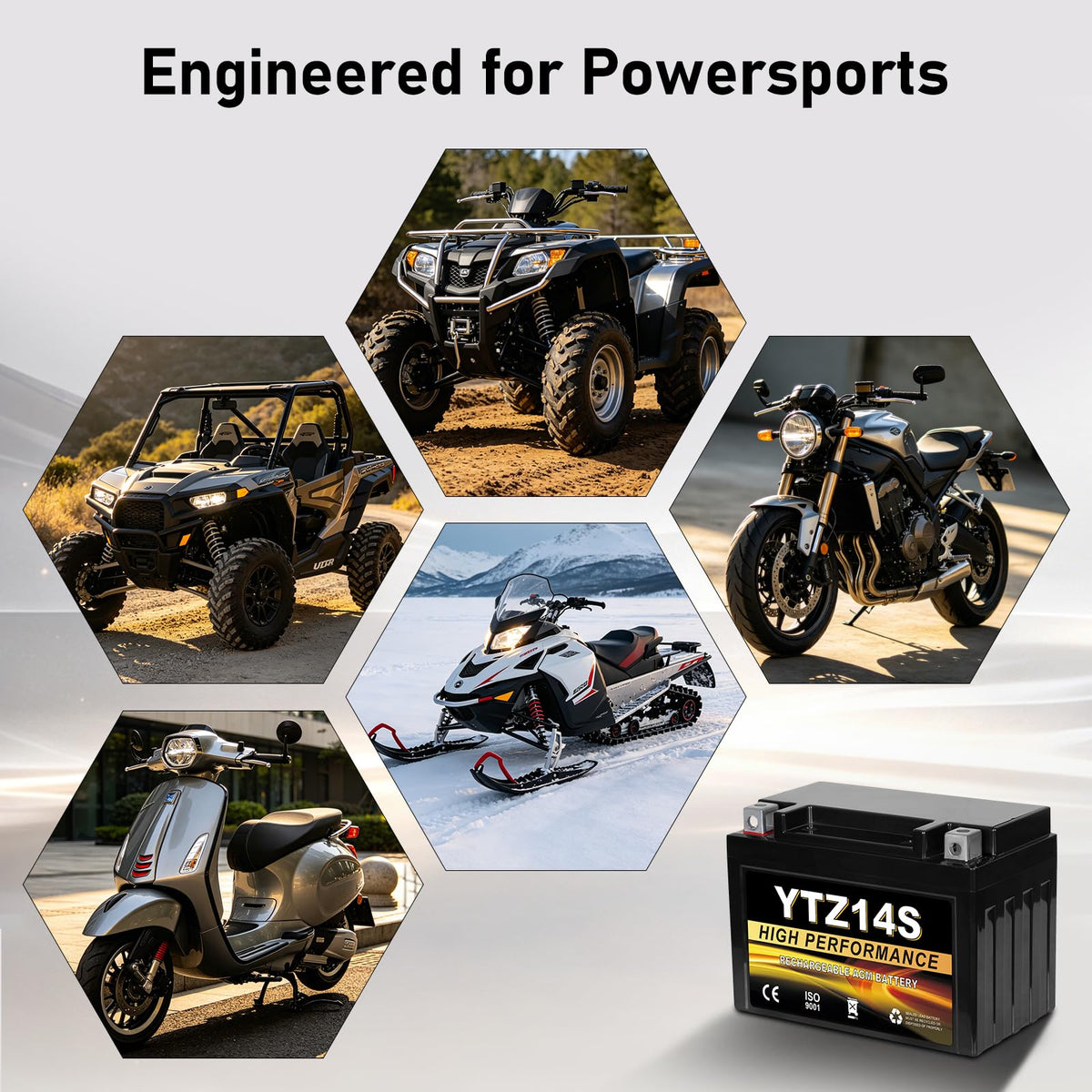 12V 11.2Ah AGM Sealed Motorcycle Battery X817
