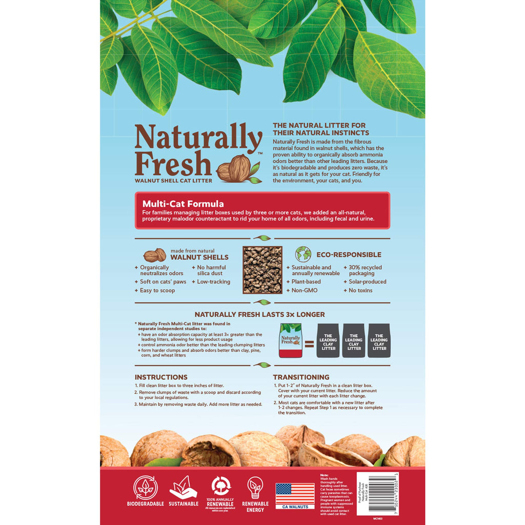 Unscented Walnut Shell Cat Litter 26 Lbs Y8958