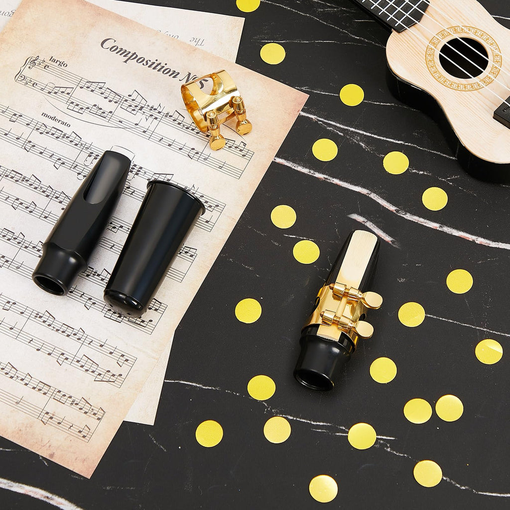 2 Set Alto Saxophone Mouthpiece Kit with 2.5 Reeds V633