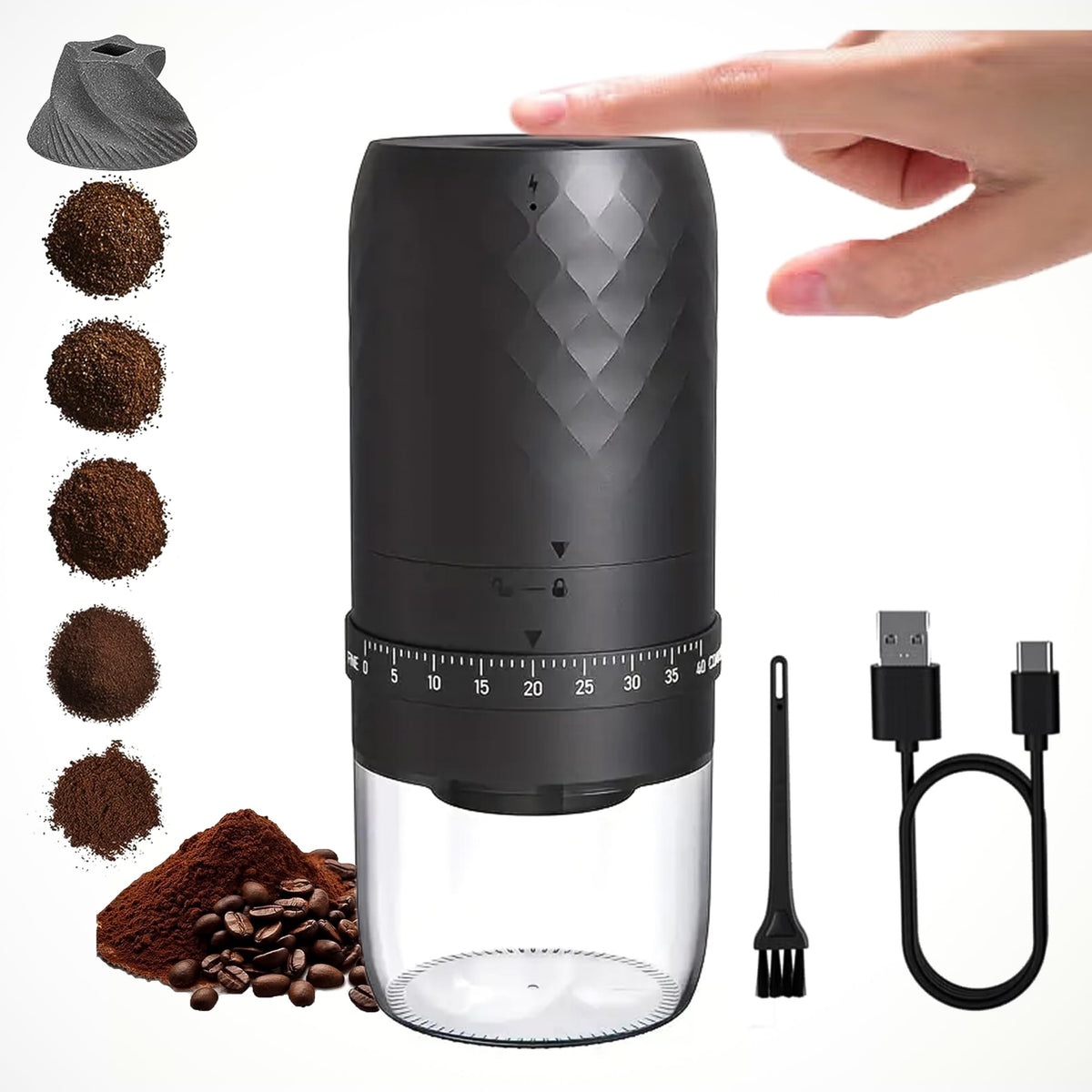 Electric Burr Coffee Grinder with 40 Grind Settings E16834