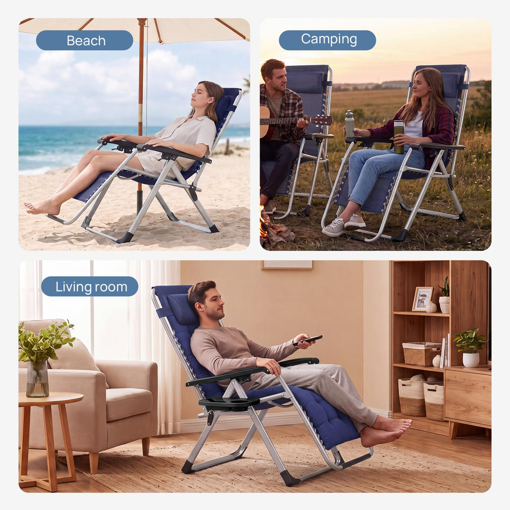 Zero Gravity Chairs Set of 2 with Cup Holder U932