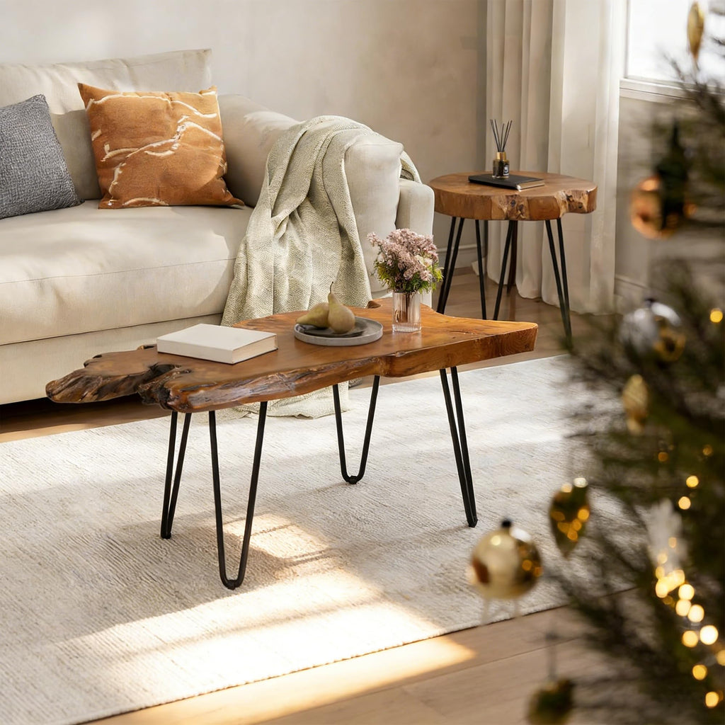 Live Edge Solid Wood Coffee Table L6369