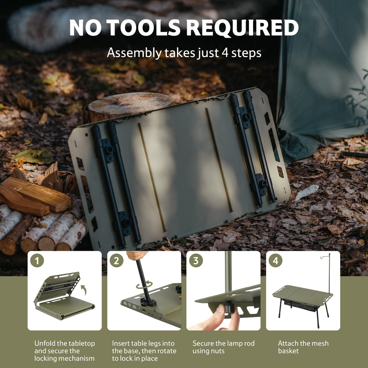 Adjustable Height Camping Table U605771