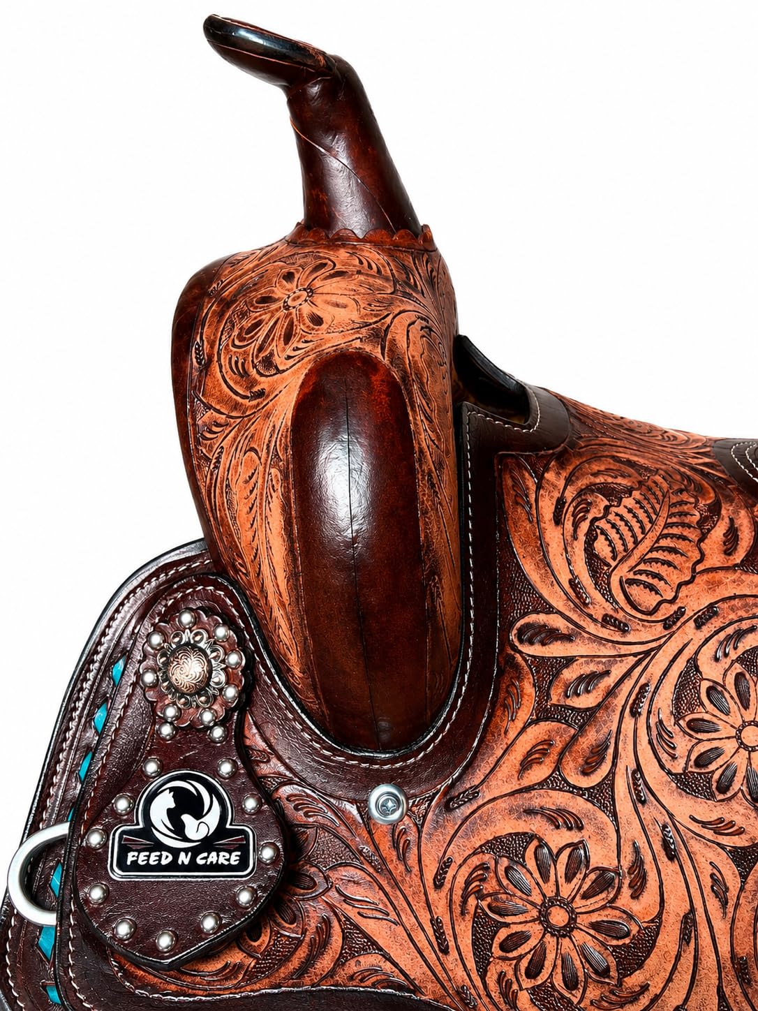 Leather Horse Saddle with Tack Set Y153