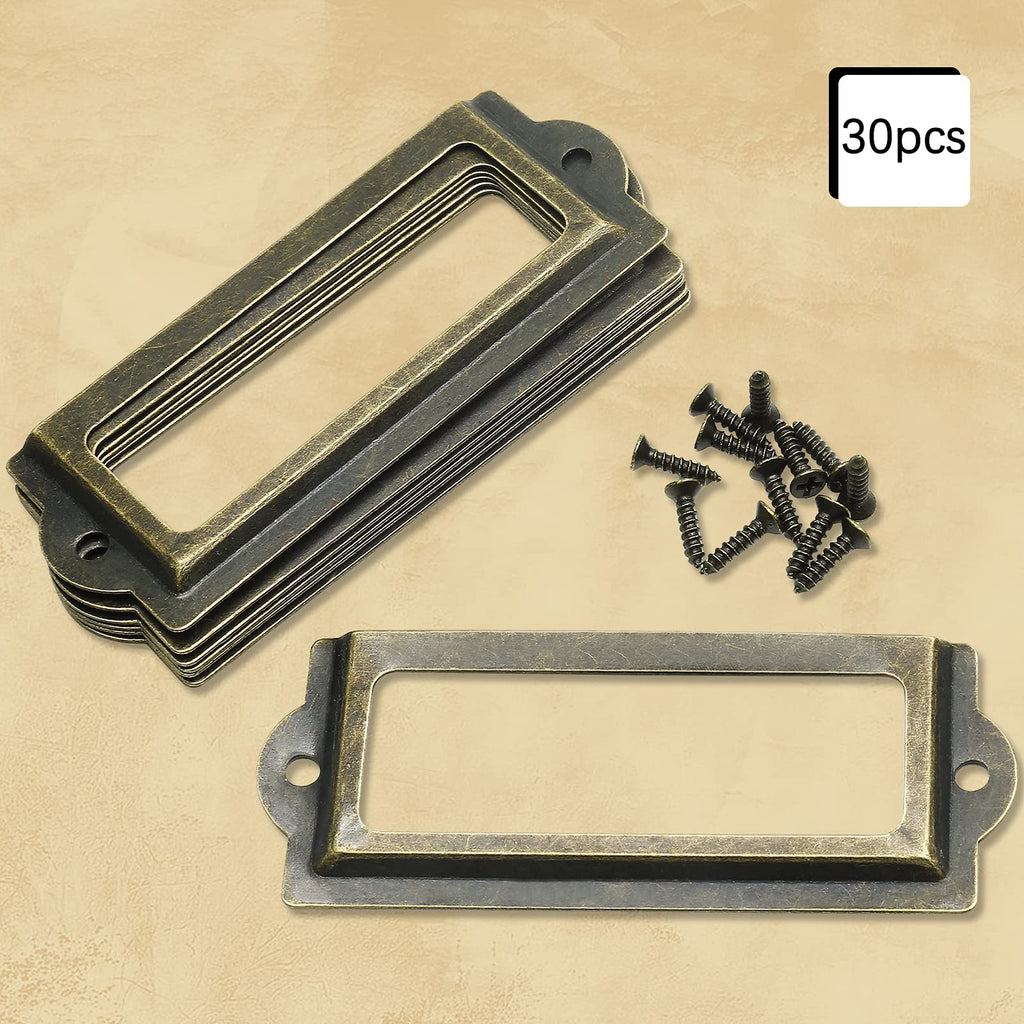 Bronze 3.3 Inch Label Holder 30 Pcs D44490