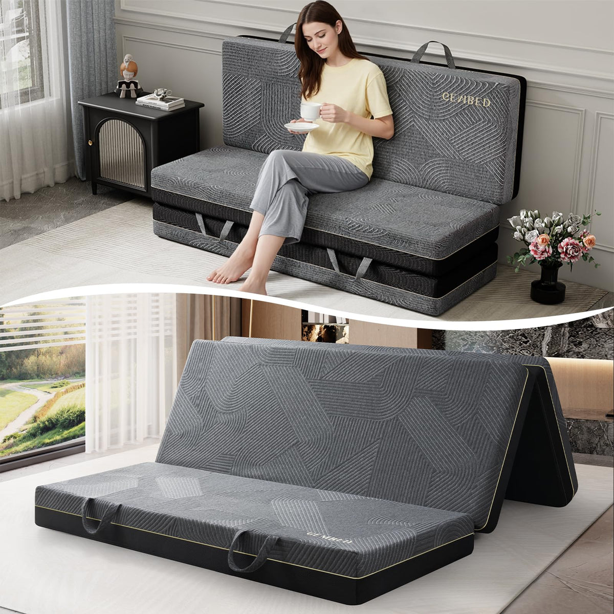 Queen Size 6 Inch Folding Mattress B54106