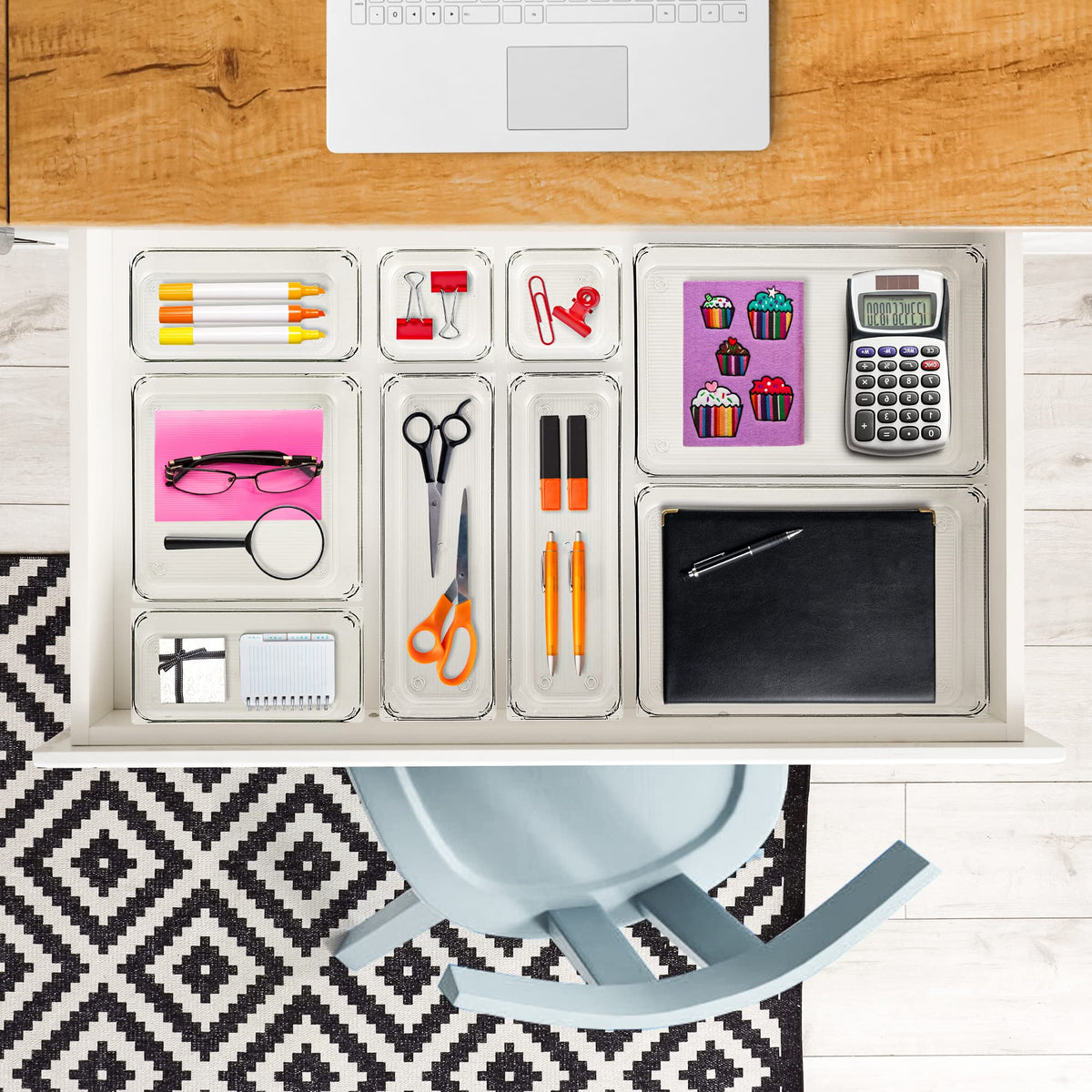 6 Pack Plastic Drawer Organizer P4345