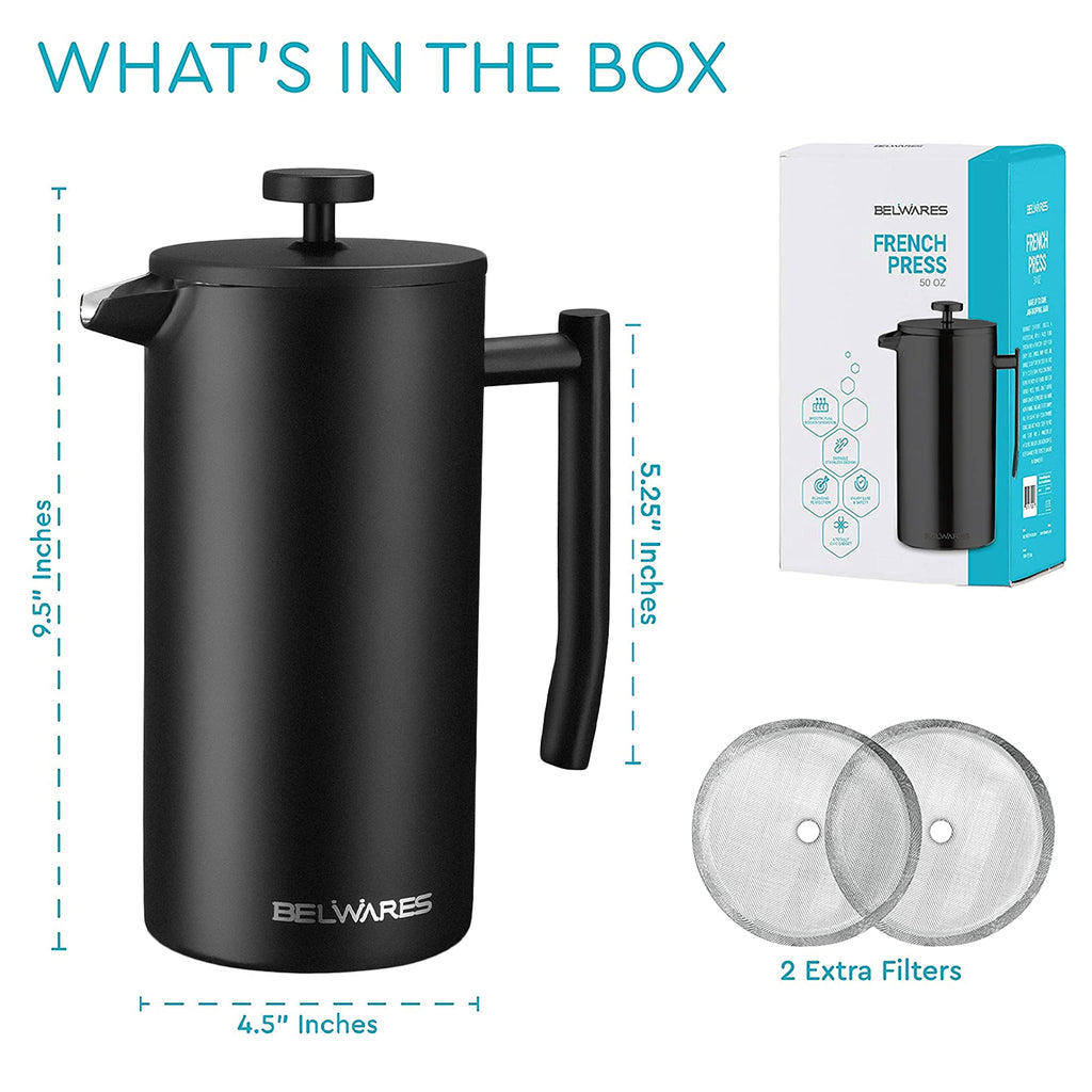 Insulated French Press Coffee Maker 50oz T27944