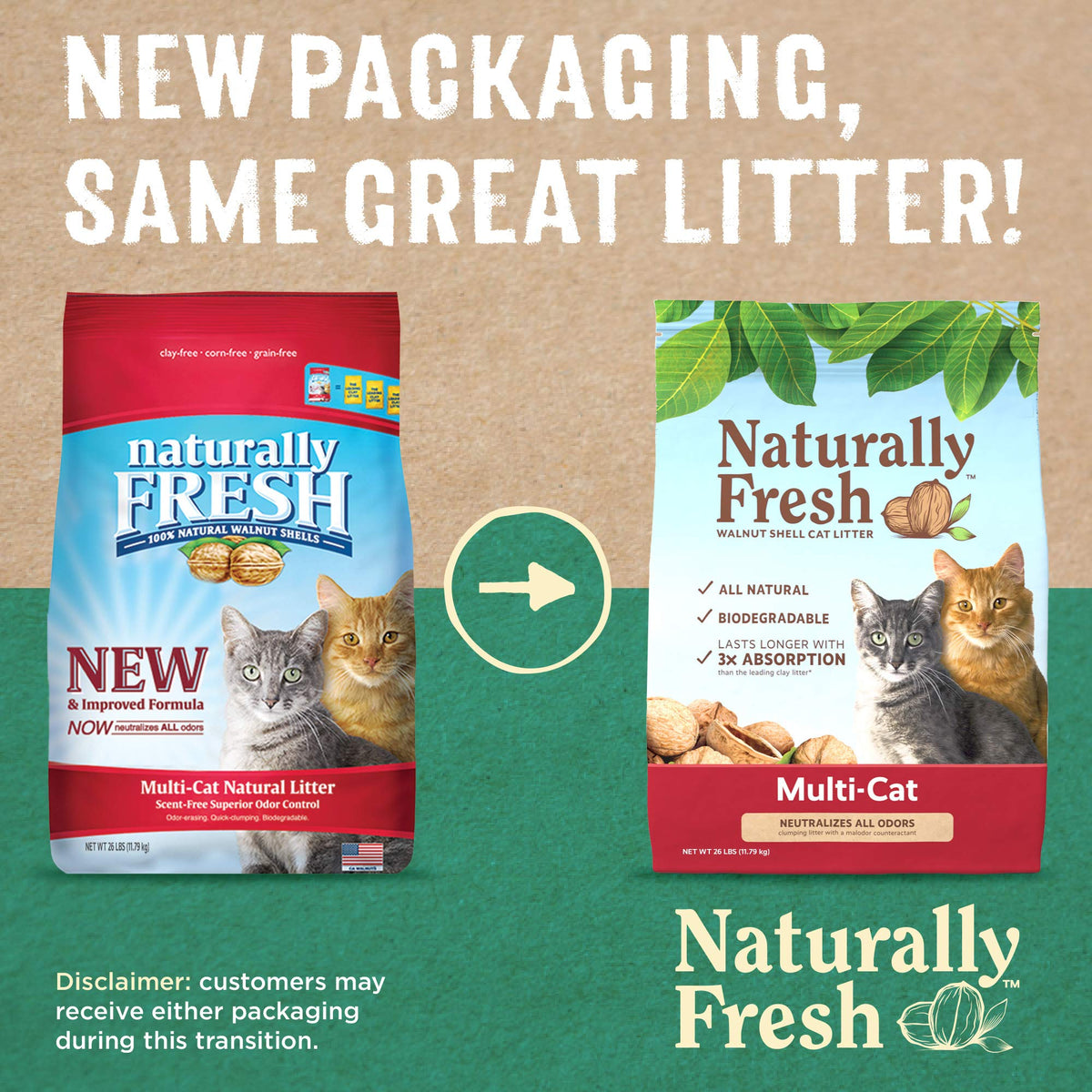 Unscented Walnut Shell Cat Litter 26 Lbs Y8958