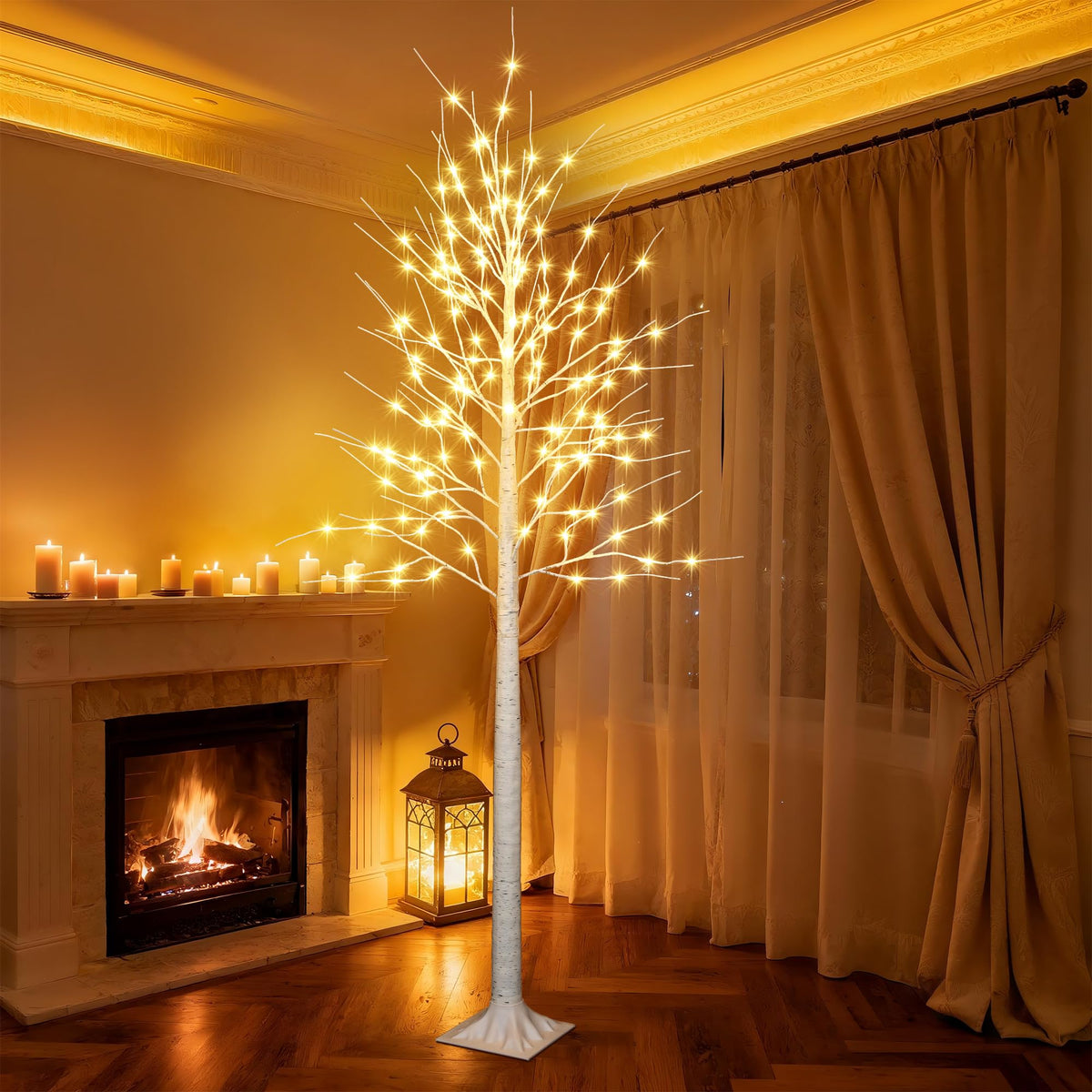 8FT 132LED Prelit Artificial Christmas Tree B931635