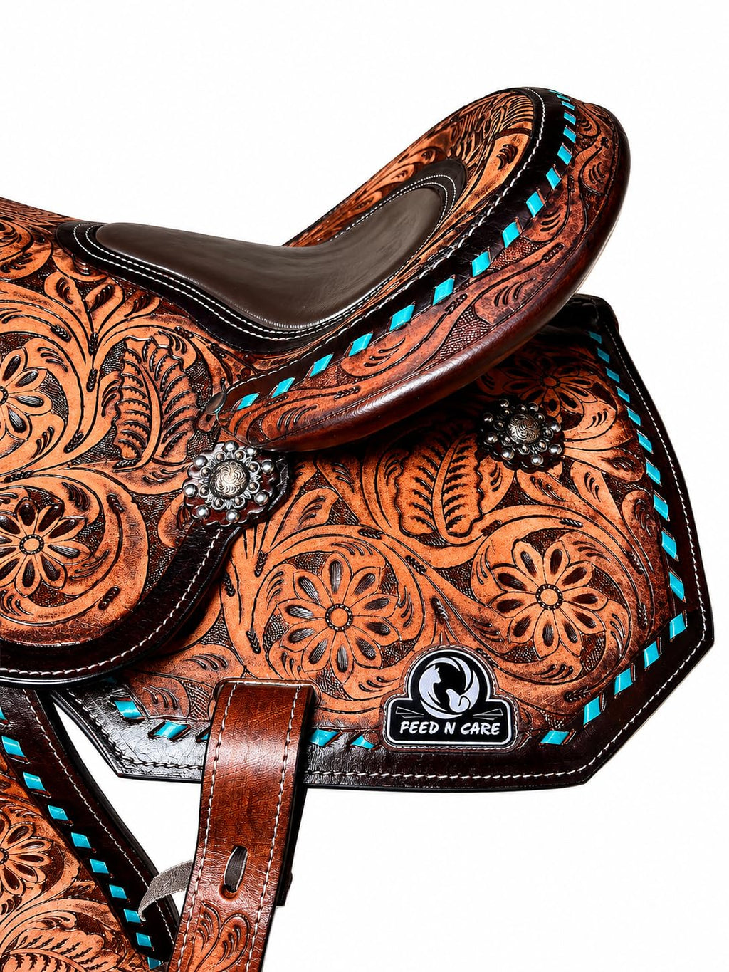 Leather Horse Saddle with Tack Set Y153