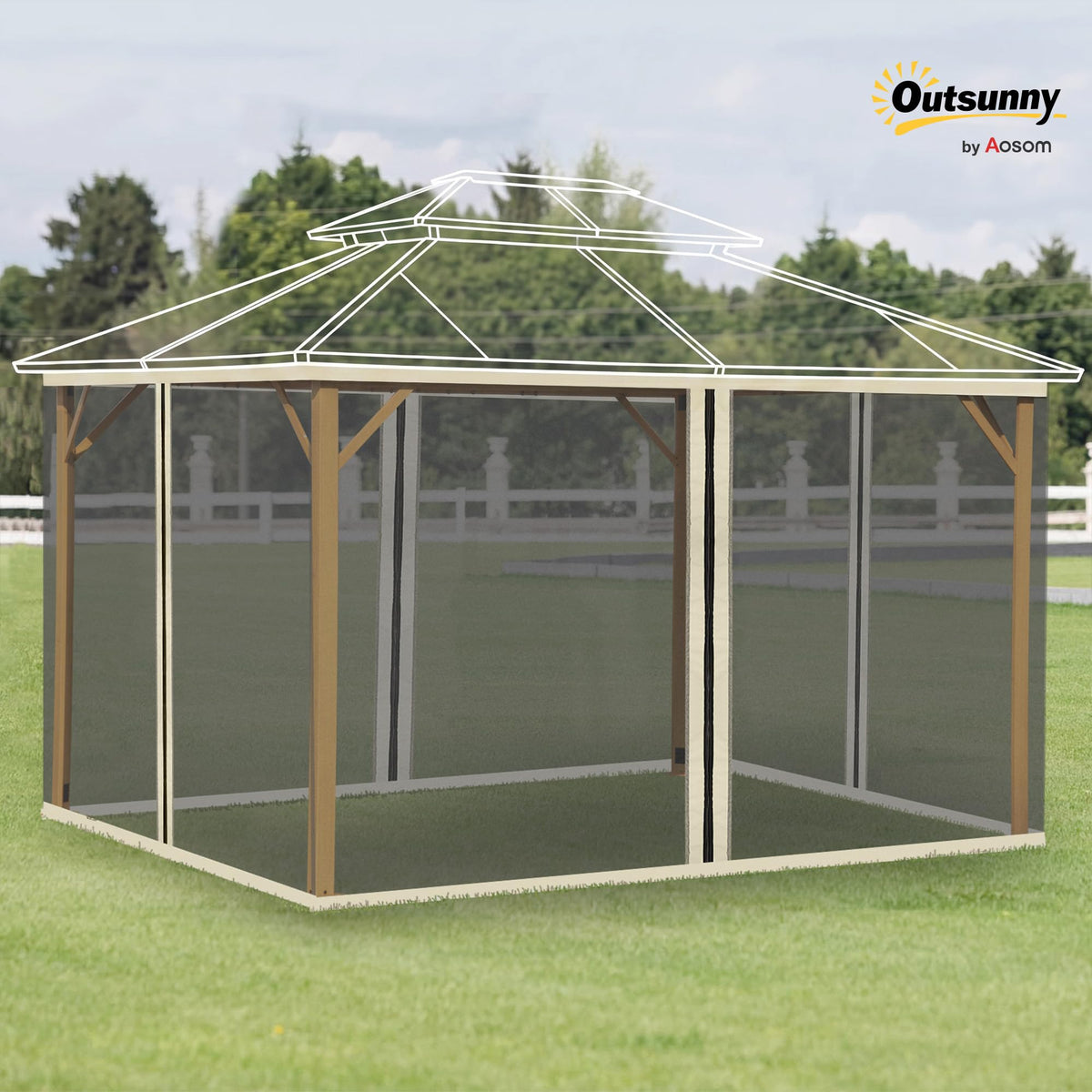 10' x 13' Replacement Mesh Sidewall Netting J21797
