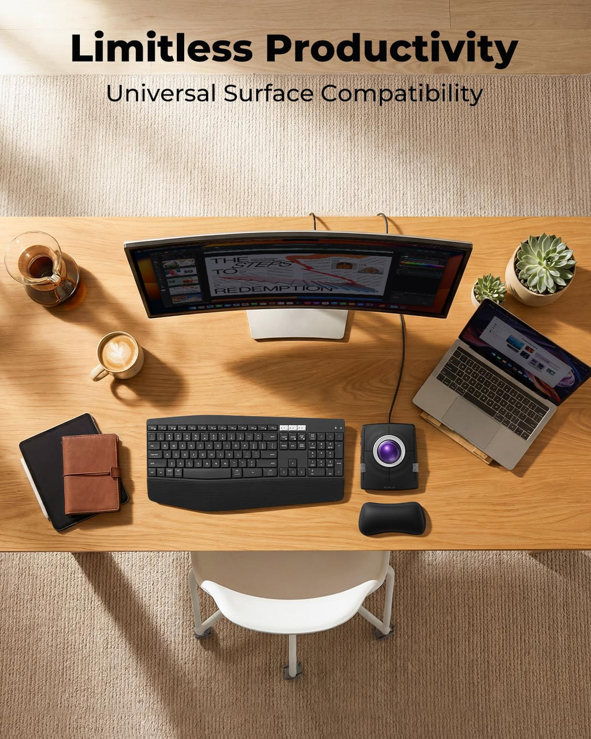 Wired Ergonomic Trackball Mouse T729