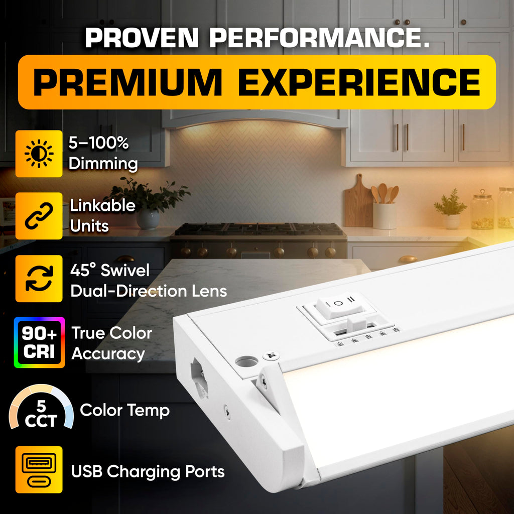 LED Under Cabinet Lighting 24 Inch White J3255