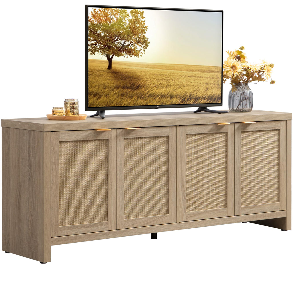 TV Stand with 4 Rattan Cabinets G89259