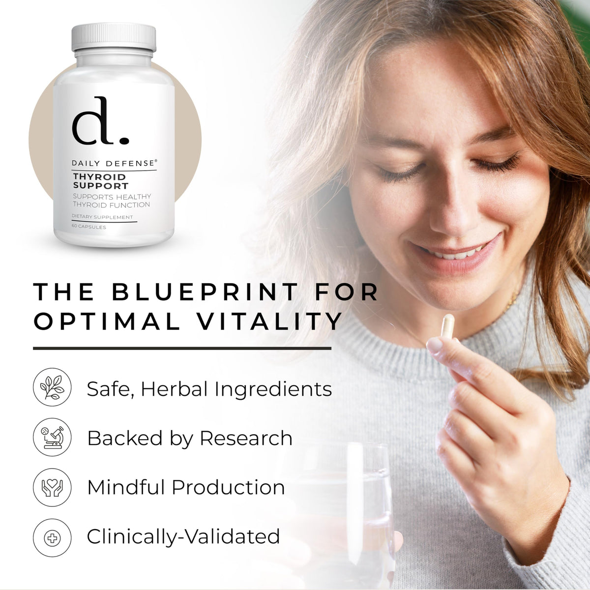 Selenium with Iodine Zinc B12 Ashwagandha Thyroid Support Supplement Y79527