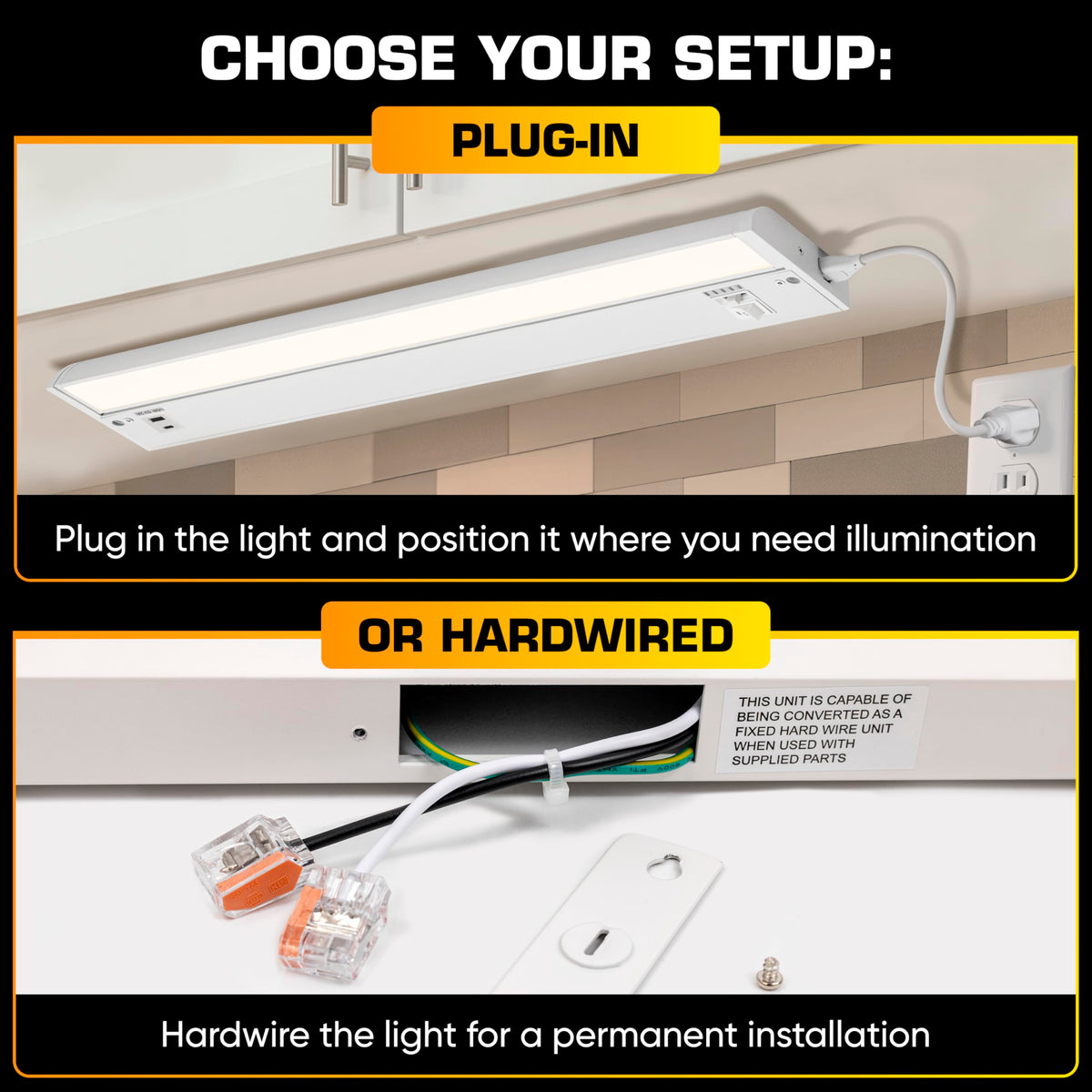 LED Under Cabinet Lighting 24 Inch White J3255