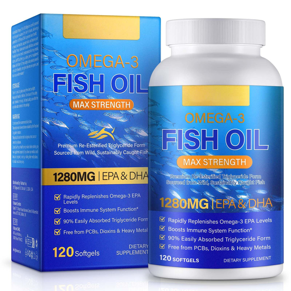 Fish Oil Omega 3 Softgels 120 Softgels W726