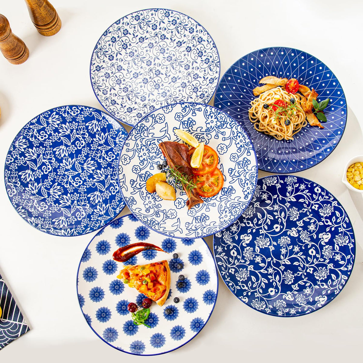 18 Pieces Ceramic Dinnerware Set Service for 6 I63936