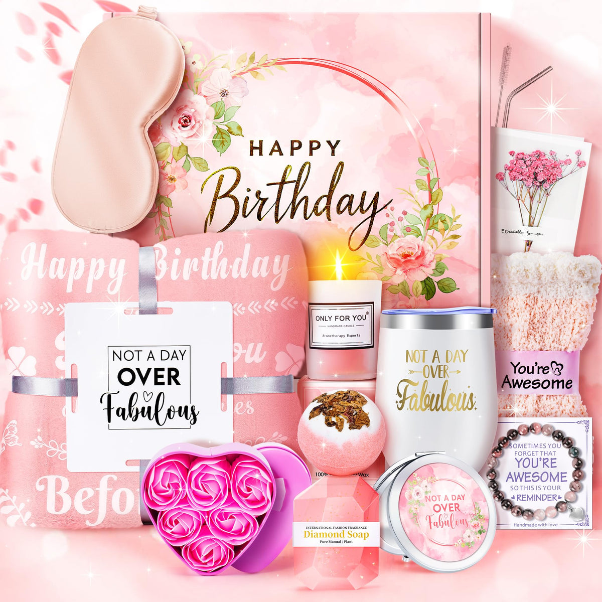 Pink 15 Pc Self Care Spa Gift Set G80327