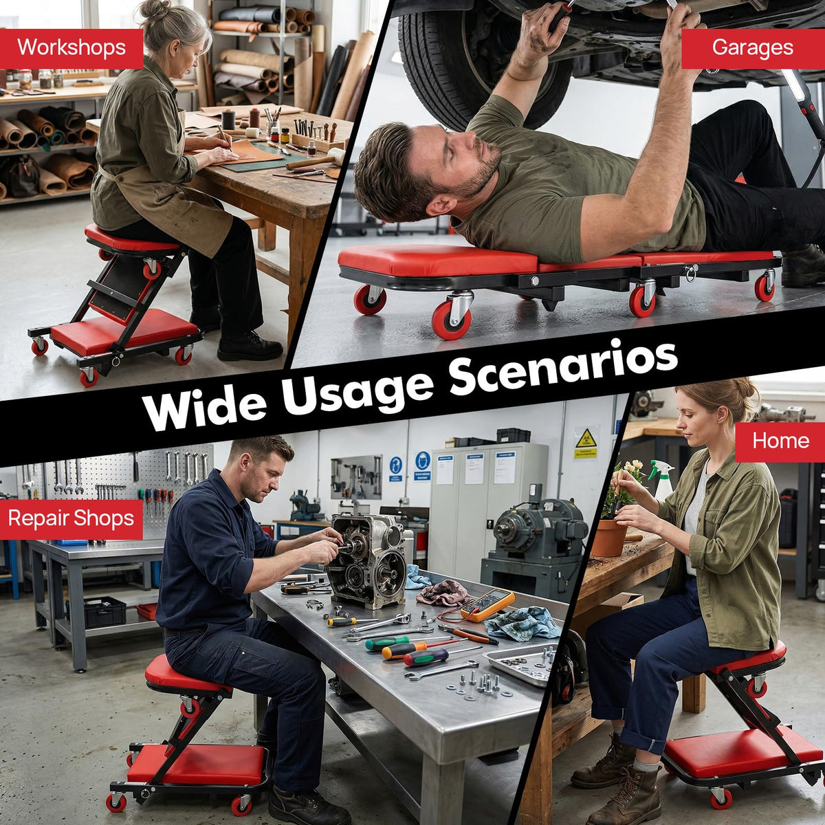 2-in-1 Convertible Mechanic Seat H89160