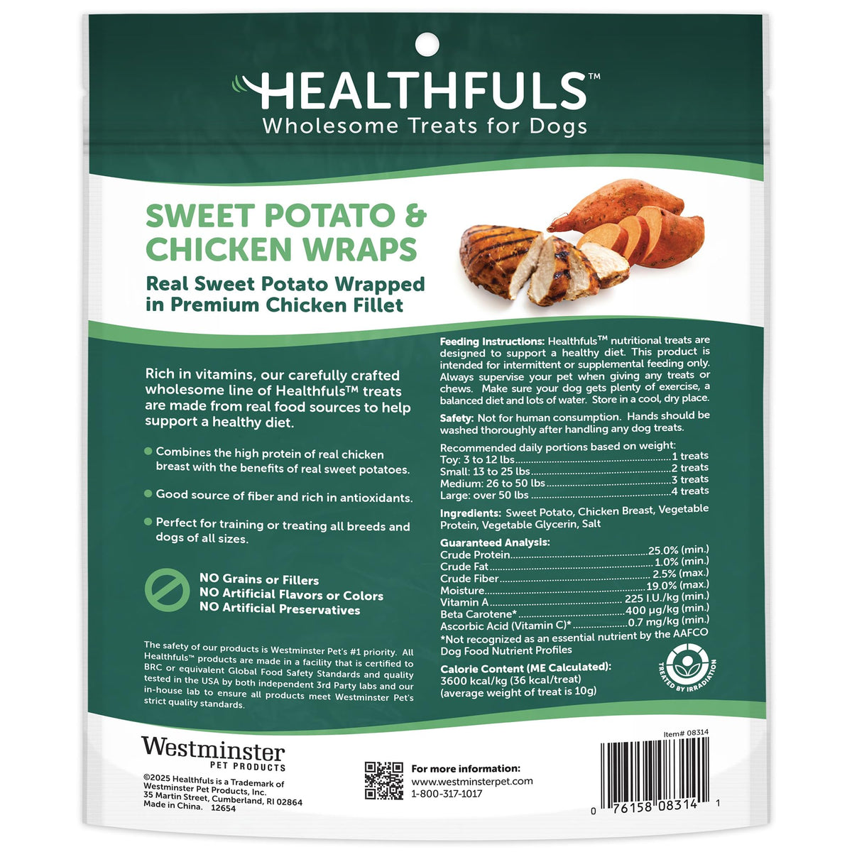 Chicken Wrapped Sweet Potato Dog Treats 16oz A57745
