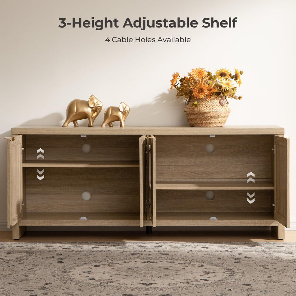 TV Stand with 4 Rattan Cabinets G89259